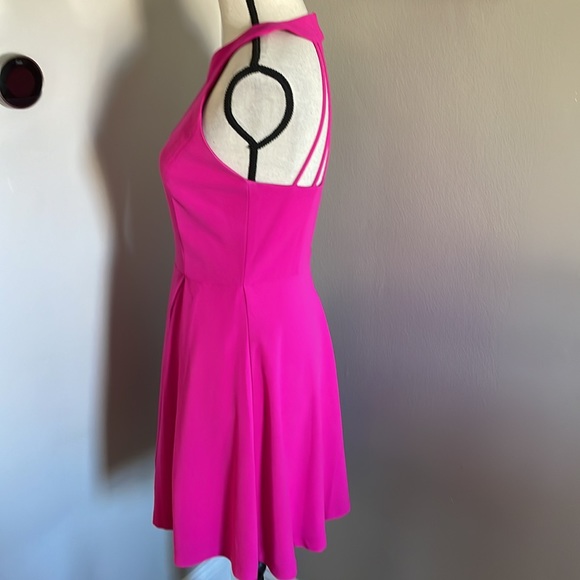 Adelyn Rae fuschia dress Adelyn Rae Cage Back Skater Dress - Picture 8 of 12